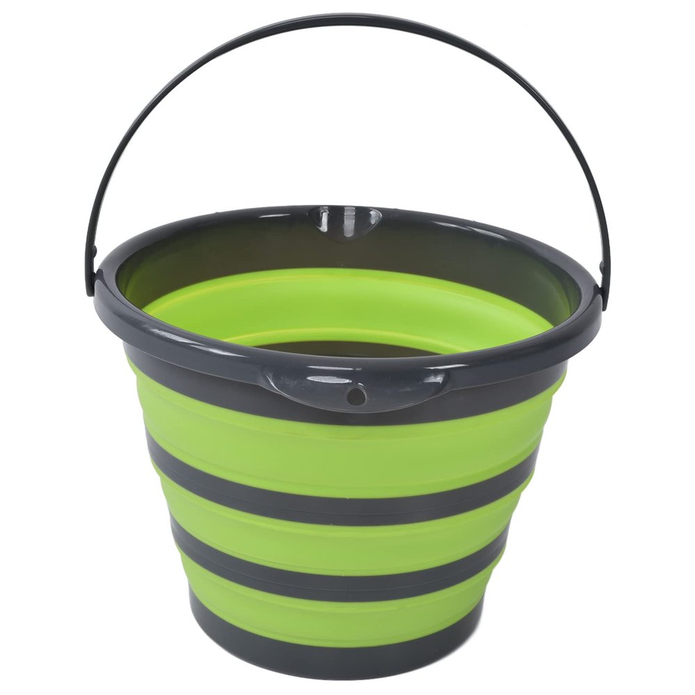 10L Collapsible Bucket, Household Foldable Mop Buckets with Handle, Plastic Portable Round Tub for House Cleaning, Space Saving Outdoor Waterpot for Garden, Camping, Fishing