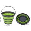 10L Collapsible Bucket, Household Foldable Mop Buckets with Handle, Plastic Portable Round Tub for House Cleaning, Space Saving Outdoor Waterpot for Garden, Camping, Fishing view 2