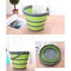 10L Collapsible Bucket, Household Foldable Mop Buckets with Handle, Plastic Portable Round Tub for House Cleaning, Space Saving Outdoor Waterpot for Garden, Camping, Fishing view 3