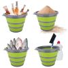 10L Collapsible Bucket, Household Foldable Mop Buckets with Handle, Plastic Portable Round Tub for House Cleaning, Space Saving Outdoor Waterpot for Garden, Camping, Fishing view 4