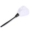 1pc Fashion Turkey Feather Duster with Black Reusable Plastic Handle Cleaning Tool White 35cm Durable and Useful view 1