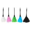 1pc Fashion Turkey Feather Duster with Black Reusable Plastic Handle Cleaning Tool White 35cm Durable and Useful view 4
