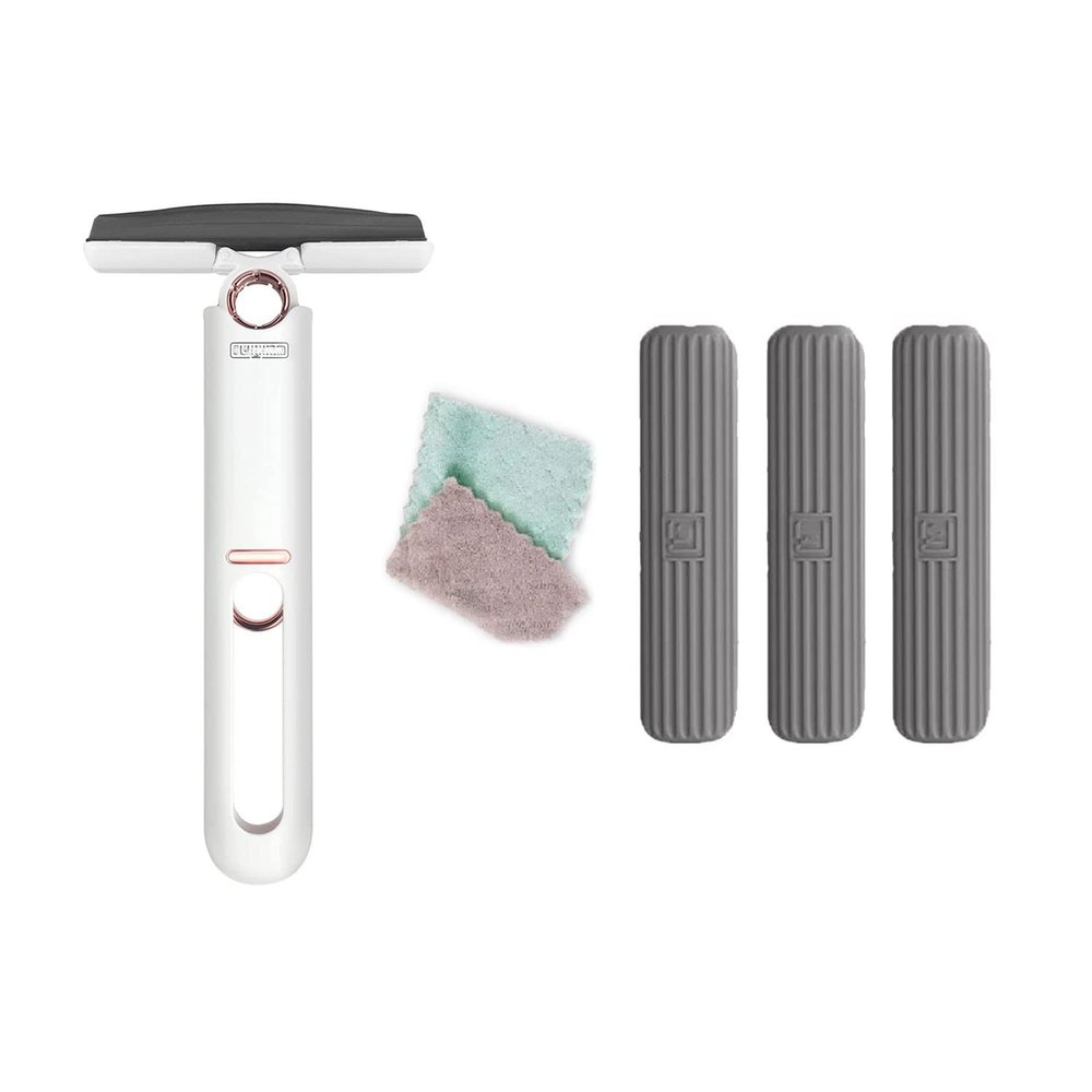 Shirln Portable Self-Squeeze Mini Mop, Homezo Mini Sponge Mop, Hands-Free Lazy Sponge Mop, Hand Wash-Free Strong Absorbent Easy Squeeze Portable Mop for Cleaning Bathroom Kitchen Glass (3p-mop Header)
