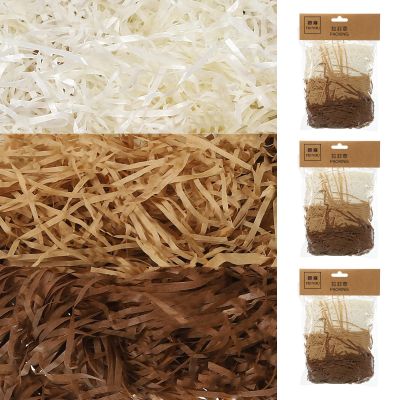 MECCANIXITY Easter Grass Basket Filler Grass 3 Color -(Cream,Khaki,Brown) Raffia Recyclable Paper Shred Filler for Gift Packaging, Easter Basket Filling, and Party Decoration- 5 Pack