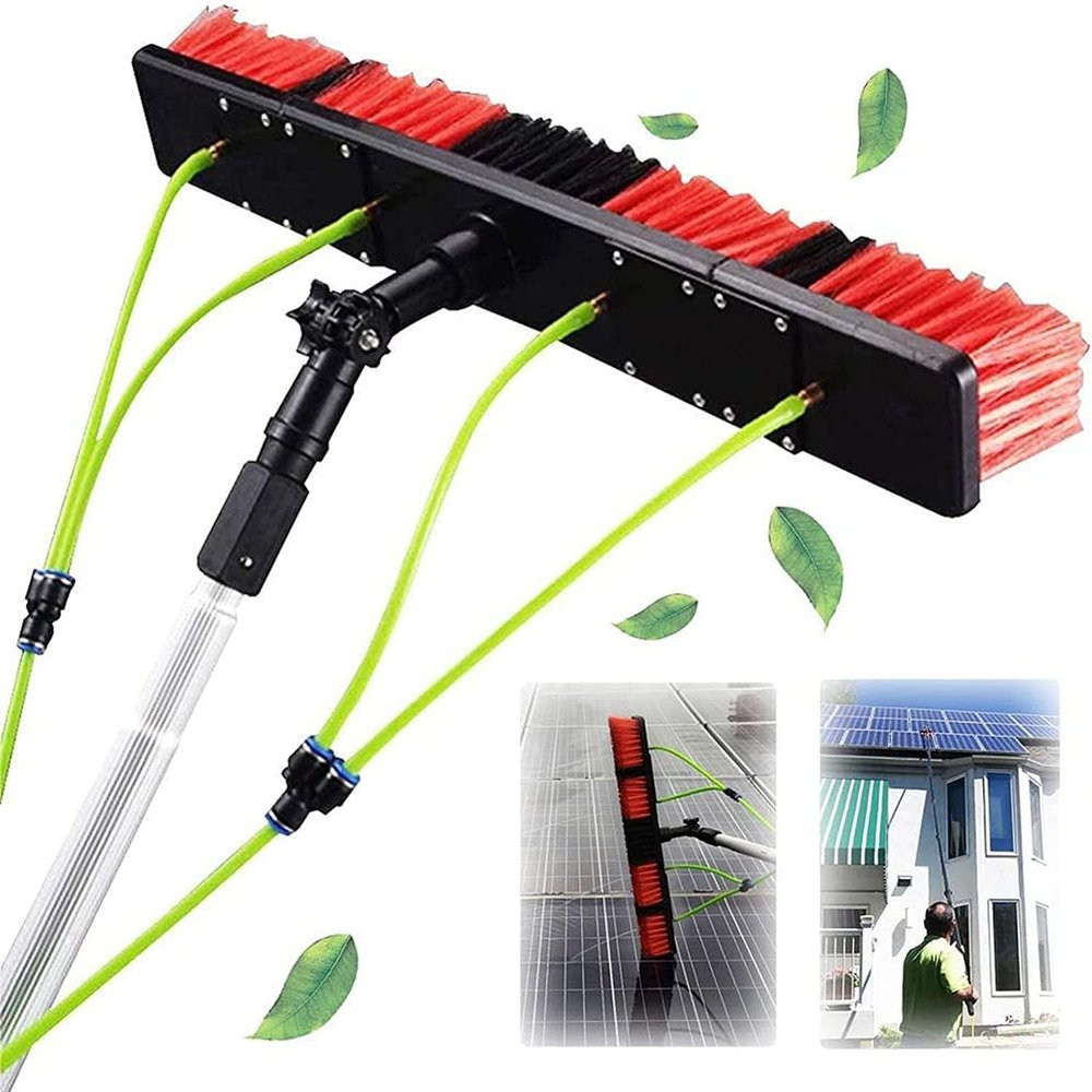 Water Fed Pole Kit,Water Fed Brush 5-10m Window Cleaning Pole, Water Fed Telescopic Brush, Window Cleaner Kit, Extendable Solar Panel Washing Equipment Cleaning Conservatory Roof ( Size : 22ft/7m )