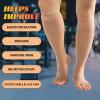 EVOPLECI 15-20mmHg Open Toe Compression Socks Skin Tall Toeless Compression Socks for Reduce Swelling and Alleviates Varicose Veins XXXL view 3