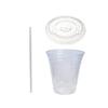 VeZee 12 oz BPA-Free, Plastic Clear PET Cups With Flat Lid & Straw, Perfect for Iced Coffee, Smoothies, Tea, Boba - Recyclable | CT 150 view 2
