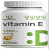 Vitamin E Supplements, 1,000 IU Per Serving, 240 Softgels  Extra Strength Antioxidant Protection  Bioavailable Stable Form  Skin, Heart, Brain, & Immune Support  Non-GMO view 1