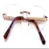 V.W.E. Men Metal Rimless Diamond Cut Anti Blue Blocker UV Reading Glasses - Clear Lens Readers (Gold, 1.75, multiplier_x) view 2