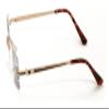 V.W.E. Men Metal Rimless Diamond Cut Anti Blue Blocker UV Reading Glasses - Clear Lens Readers (Gold, 1.75, multiplier_x) view 3