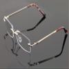 V.W.E. Men Metal Rimless Diamond Cut Anti Blue Blocker UV Reading Glasses - Clear Lens Readers (Gold, 1.75, multiplier_x) view 4