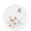 EcoQuality 8.6" inch Round White Plastic Plates with Gold Butterfly Design - Disposable China Like Party Plates, Heavy Duty Dinner Charger Plates, Salad Plate, Dessert, Weddings, Serveware (20 PACK) view 1