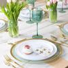 EcoQuality 8.6" inch Round White Plastic Plates with Gold Butterfly Design - Disposable China Like Party Plates, Heavy Duty Dinner Charger Plates, Salad Plate, Dessert, Weddings, Serveware (20 PACK) view 4