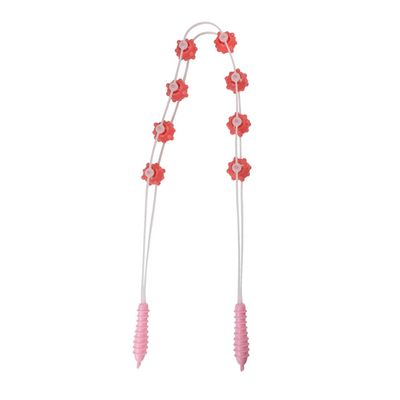 Healeved Waist Massager with 8 Precision Rollers Portable Handheld Body Massage Roller Rope for Upper and Lower Back Pain Relief Home Office Travel