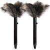 iHUFeather Retractable Ostrich Feather Duster for Cleaning, Fluffy and Natural Feather Duster with Retractable Handle Reusable Eco-Friendly Handheld Cleaning Supplies (15 inch) view 1