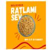 Ghotaram Namkeen Ratlami Sev - Indore's Famous, Crispy & Crunchy, Medium Spicy , Indian Tea Time Snack Mixture, Ready to Eat, Crispy & Light snacks, 100% HandMade, No Palm Oil-150g*2Pack view 3
