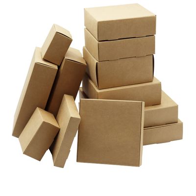 Kraft Paper Box/Paper Wedding Candy Box/Cake Wedding Party Event Favor Supplies Packing Gift Box 15pcs /lot (Color : Brown15, Size : 10x10x5cm)