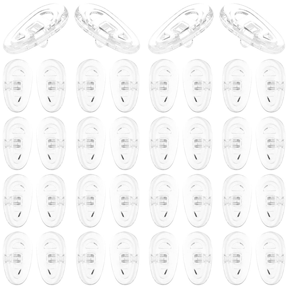 Healvian 20pairs Soft Silicone Nose Pads for Eyeglasses Air Chamber Design for Comfort and Non- Fit for Full-Frame Glasses and Sunglasses