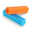 B Rush Medical Grade Silicone Chewie For Invisalign Aligners, Soft And Medium Aligner Tray Seaters, Orthodontic Munchies Teeth Chompers Blue/Orange Unscented with Aligner Removal Tool (2 Packs) view 1