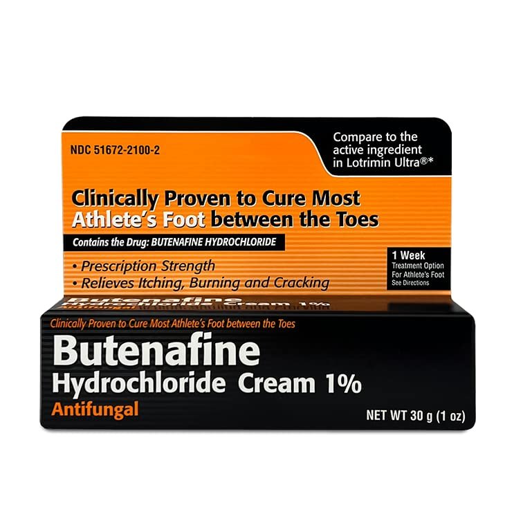 TARO Butenafine Hydrochloride AntiFungal Cream 1%, to Cure Most Athlete's Foot Between The Toes
