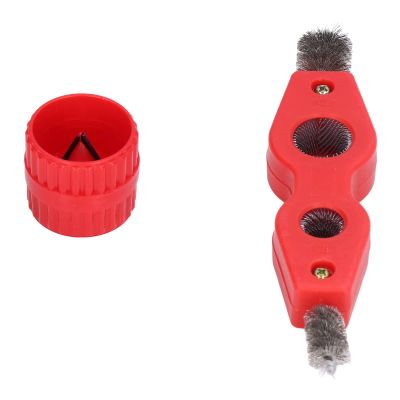 Copper Pipe Cleaner Reamer Set, 4 in 1 Cleaner Tool Set 2pcs Copper Pipe Cleaner and 2pcs 2'' Reamer