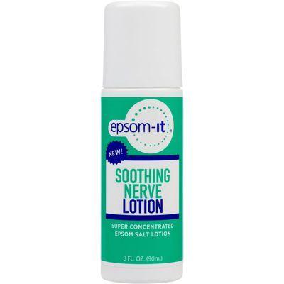 Epsom-It Soothing Nerve Lotion - Roll On Epsom Salt Magnesium Lotion, Topical Magnesium Cream with Capsaicin & Arnica for Tired Muscles and Sleep, 3oz