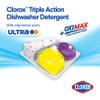 Clorox Ultra+ Dishwasher Detergent Pacs, 60 Count, Stain Fighting, No Prewash Needed, Removes Burnt-on Food, Crisp Lemon Scent Pods - Packaging May Vary view 4