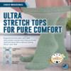 Doctor's Select Bamboo Viscose Diabetic Socks Women - 4 Pairs Crew Diabetic Socks for Women Size 6-9 view 2
