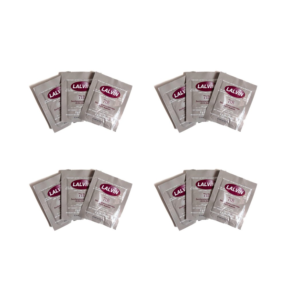 Craft A Brew - Lalvin 71B Wine Yeast - Dry Wine Yeast - For Fruity Wines & Ciders - Ingredients for Home Fermenting - Wine Making Supplies - [12 pack]
