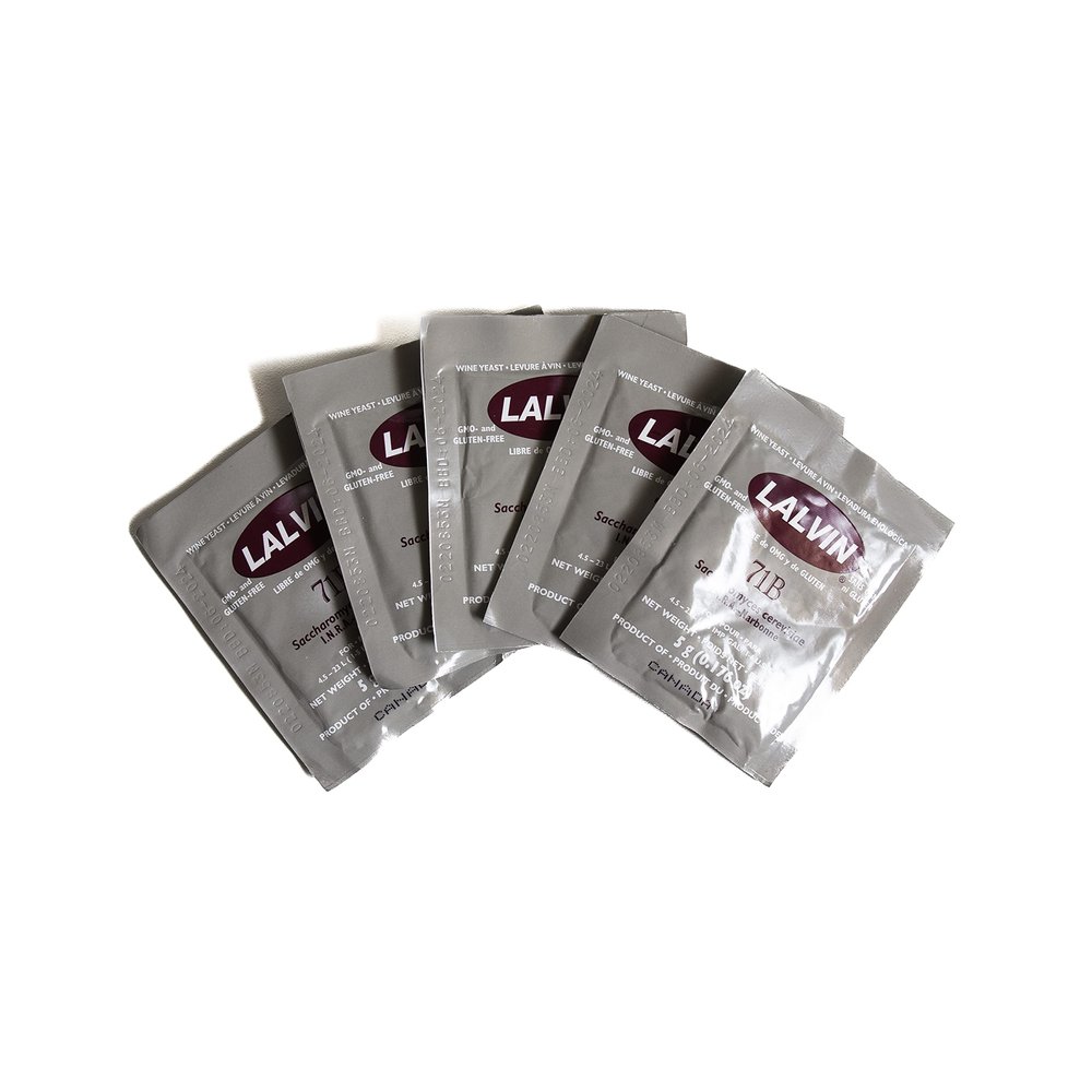Craft A Brew - Lalvin 71B Wine Yeast - Dry Wine Yeast - For Fruity Wines & Ciders - Ingredients for Home Fermenting - Wine Making Supplies - [5 pack]