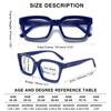 3 Pack Readers for Women Oprah Style Square Reading Glasses with Spring Hinge Blue Light Blocking for Men Ladies LZT +3.25 view 2