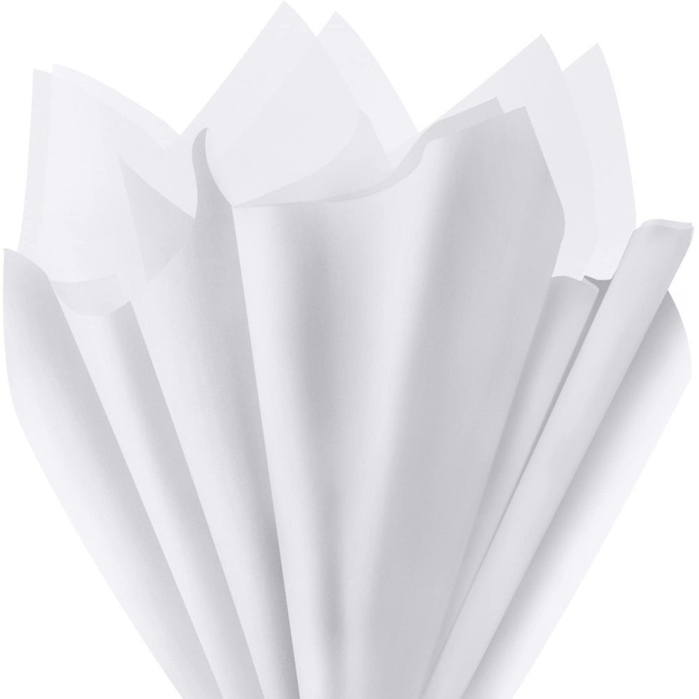 EUSOAR White Tissue Paper, 20x15 inches, 200pcs Present Gift Packaging Wrapping, DIY Decorative Craft Tissue Paper for Birthday Party, Weddings