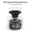 Buffbee Sound Machine & Alarm Clock 2-in-1, 0-100% Clock Face Brightness, Bottom Colored Light, Sleep Timer, Precise 30-Level Volume Control White Noise Machine - White view 3
