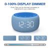 Buffbee Sound Machine & Alarm Clock 2-in-1, 0-100% Clock Face Brightness, Bottom Colored Light, Sleep Timer, Precise 30-Level Volume Control White Noise Machine - Twilight view 4