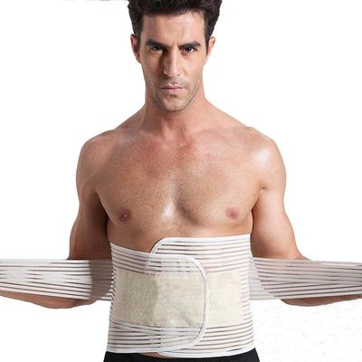 HUFFA Mesh Breathable Hernia Disc Household Waist Belt Medical Disc Herniation Waist Orthopedic Lumbar Support Belt Corset (Color : Beige, Size : XX-Large)