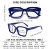 3 Pack Readers for Women Oprah Style Square Reading Glasses with Spring Hinge Blue Light Blocking for Men Ladies LZT +1.5 view 2