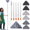 82 Inch Wall Mop with Long Handle Wall Cleaning Mop with 39.8-82 Inch Extension Pole 360 Rotatable Wall Cleaner Mops Triangle Mop Kit for Walls Ceiling Window Skirting (As Shown in The Picture) view 1