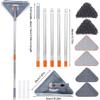 82 Inch Wall Mop with Long Handle Wall Cleaning Mop with 39.8-82 Inch Extension Pole 360 Rotatable Wall Cleaner Mops Triangle Mop Kit for Walls Ceiling Window Skirting (As Shown in The Picture) view 3