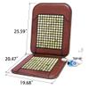 H&B Luxuries Infrared Natural Jade Heating Pad 180 Natural Jade Tourmaline Stones Heating Mat Gift for Dad/Mom/Grandpa/Lover/Friend/Colleague (JadeSeatBack-U) view 2