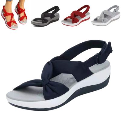 ZHONGLE Women's Dr.Care Orthopedic Arch Support Reduces Pain Comfy Sandal,Women's Ultra-Comfy Breathable Sandals,Orthotic Sandals for Women (Blue,6.5)