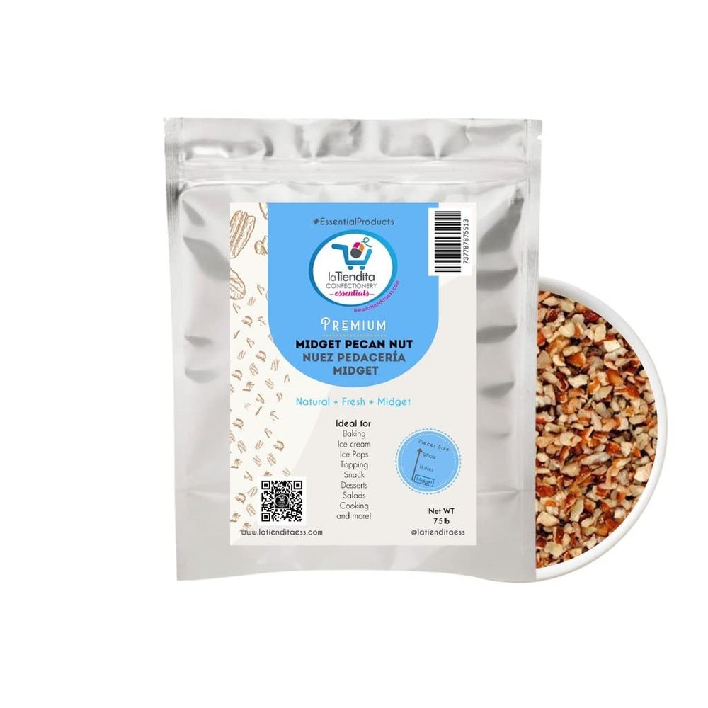 7.5 lb Chopped Pecan Pieces Unsalted Raw Natural- La Tiendita Essentials