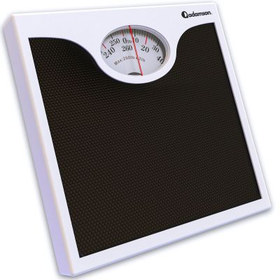 Adamson A22 Bathroom Scale for Body Weight - Up to 260 LB - Anti-Skid Rubber Surface - Analog Bathroom Weight Scales