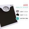 Adamson A22 Bathroom Scale for Body Weight - Up to 260 LB - Anti-Skid Rubber Surface - Analog Bathroom Weight Scales view 2