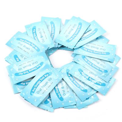 50Pcs Disposable Cleaning Teeth Wipes, Clean Teeth Wipe Cloth Tooth Cleansing Tool for Oral Deep Cleaning