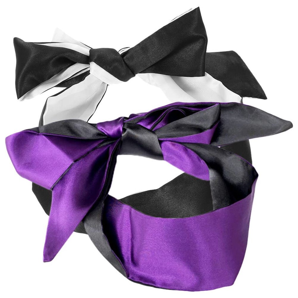 2pcs Satin Eye Mask Breathable Eyeshade for Sleeping Travel Meditation Lightweight Creative Eye Cover