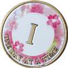 1 Year Butterfly Pink Lotus Flower Sobriety Medallion One Day at A Time AA NA Chip view 1