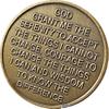1 Year Butterfly Pink Lotus Flower Sobriety Medallion One Day at A Time AA NA Chip view 2