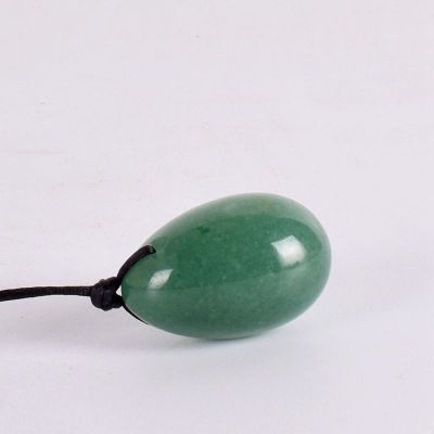Jade Massage Egg Set Drill Natural Aventurine Yoni Tool Mineral Quartz Ball Kegel Exercise for Women,30x20 Mm