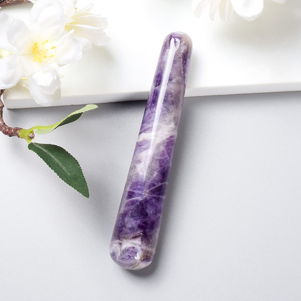AOWNE Massage Wand Yoni Natural Crystal Mineral Quartz Tool,Amethyst