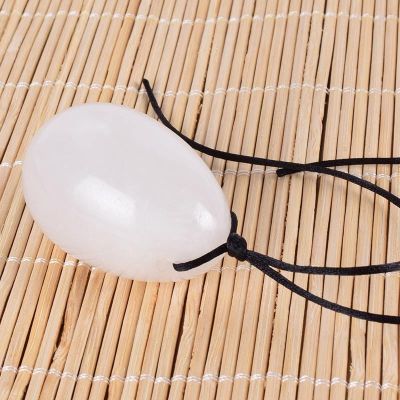 Drill 30 * 20 MM Yoni Egg 100% Natural Stone Jade Crystal Egg Mineral Ball Kegel Massage,White Jade 30x20mm